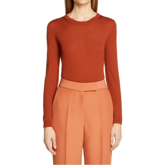 Partow | Greta Merino Wool Sweater in Rust - Picture 1 of 16